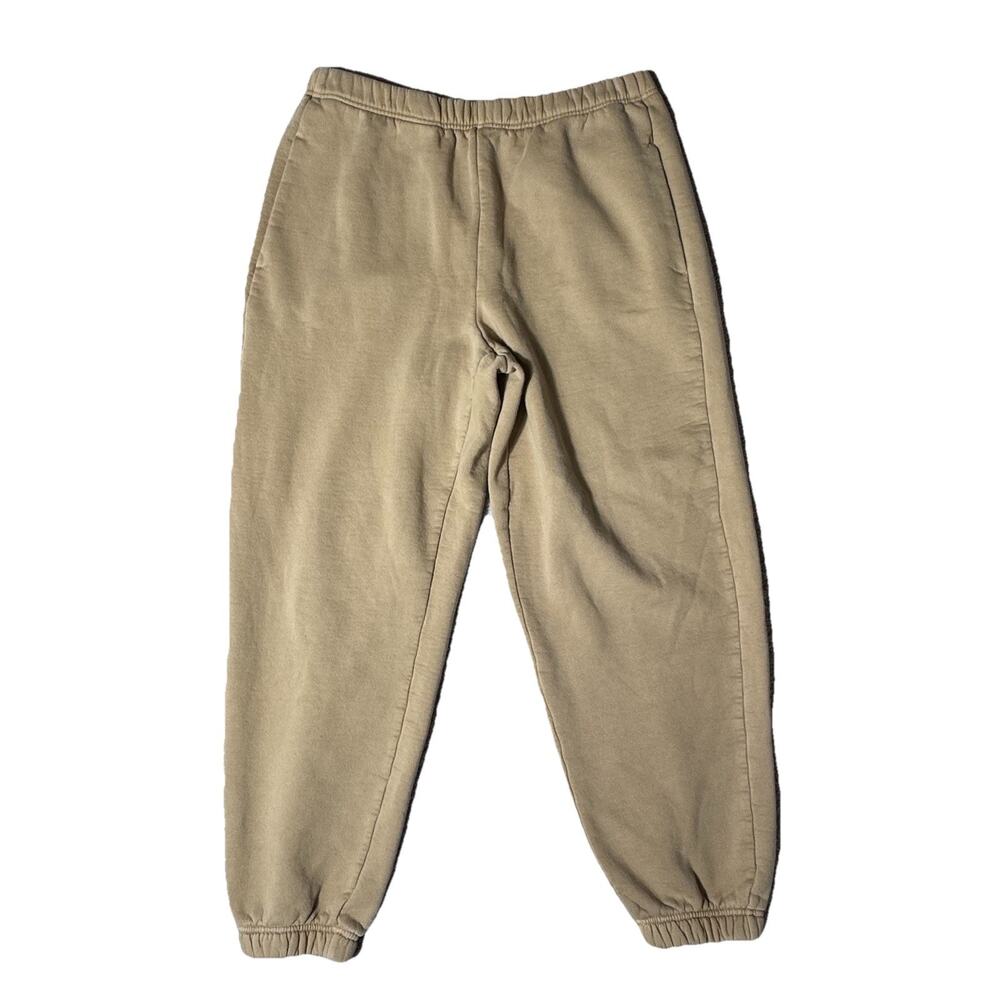 Women's Taupe Elastic-Waist Jogger Pants